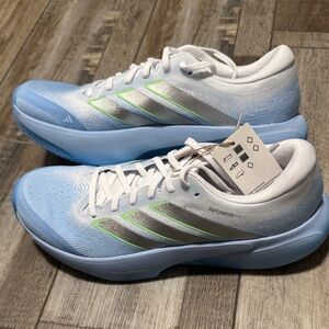 adidas Light Blue, White & Silver Road Running Shoes